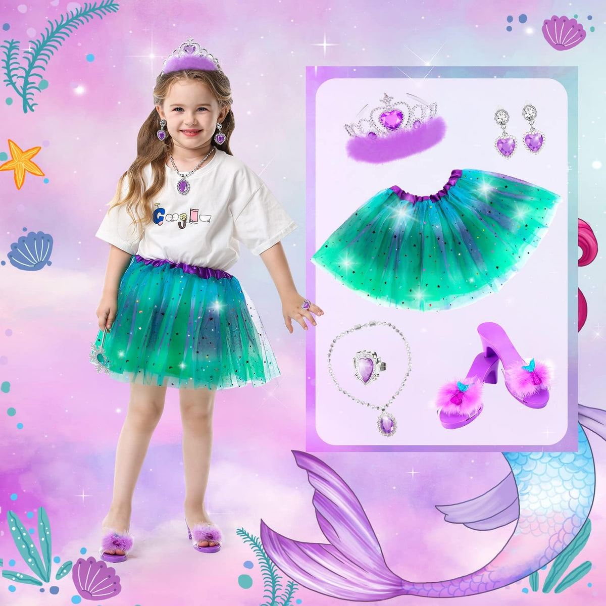 Juego de Zapatos de Vestir de Princesa, Juguetes de Vestir para Niñ...