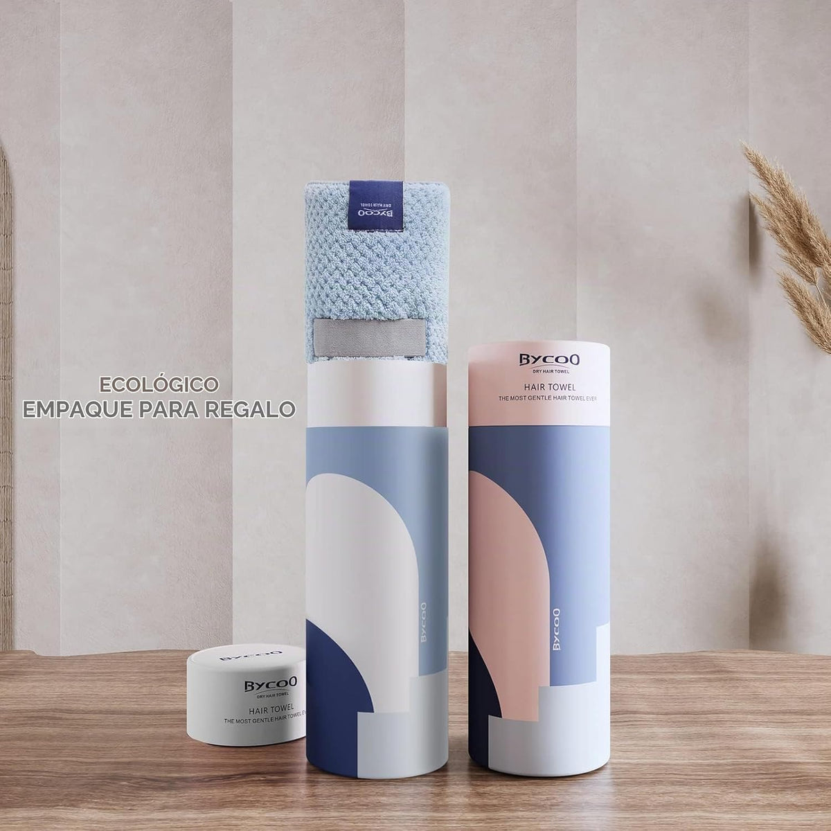 BYCOO Toalla Grande de Microfibra para Envolver el Cabello para Muj...