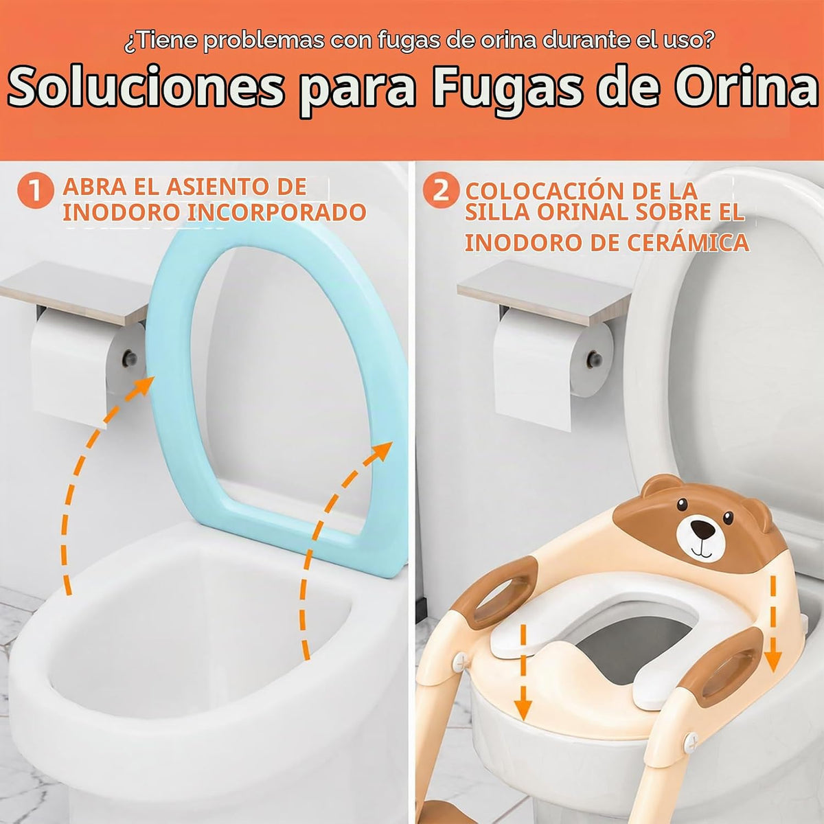 Inodoro de entrenamiento para ir al baño para niños pequeños, asien...