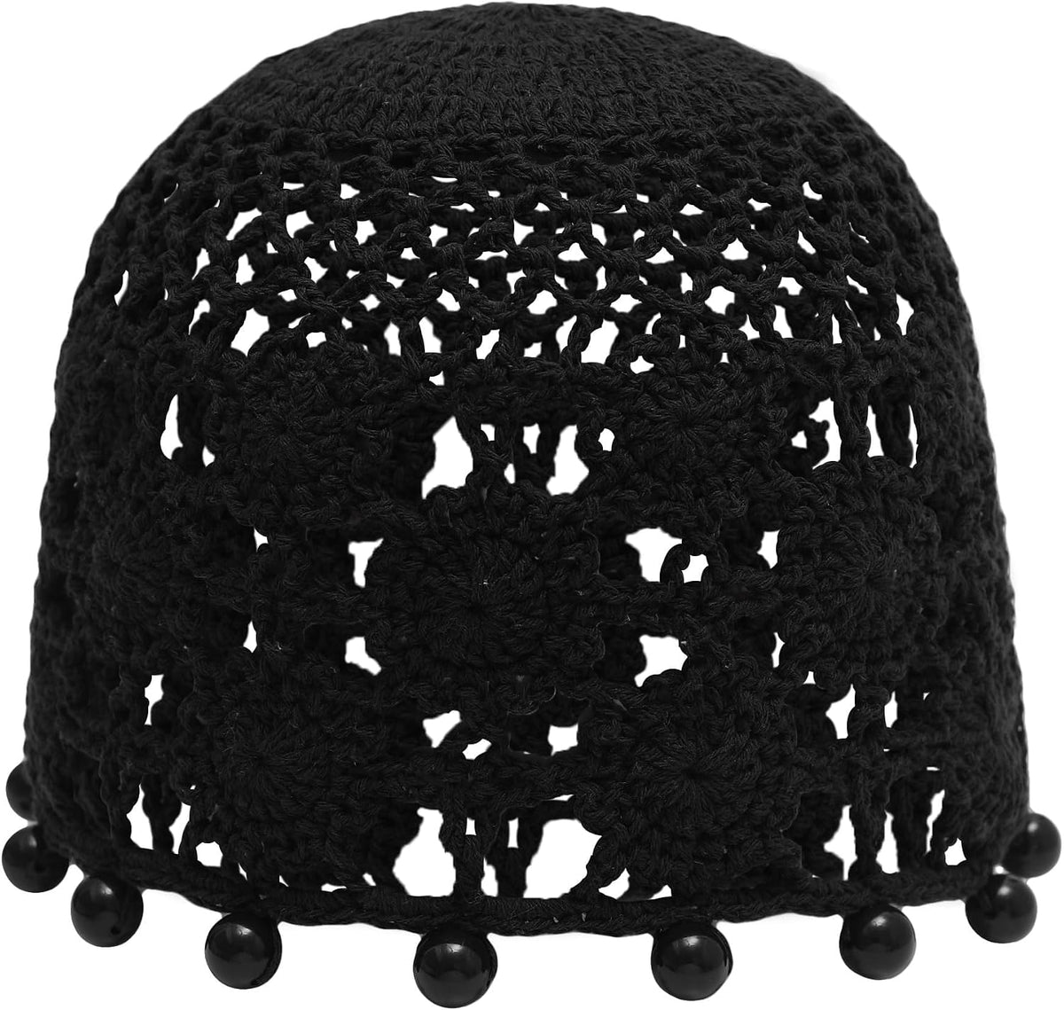 ZLYC Gorro de calabaza de crochet de algodón para mujer hecho a man...