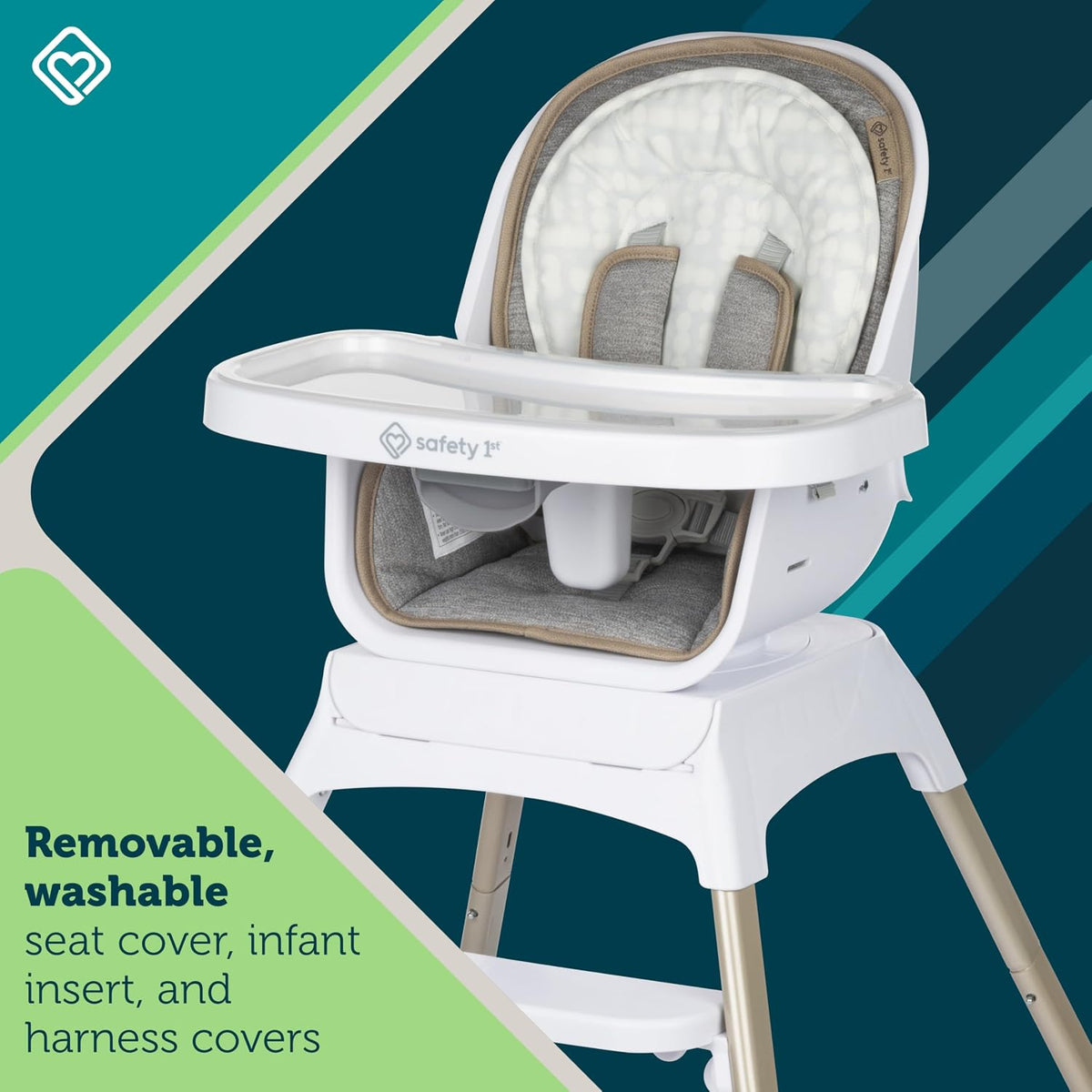 Safety 1st Grow and Go Essential Silla alta giratoria, color gris f...