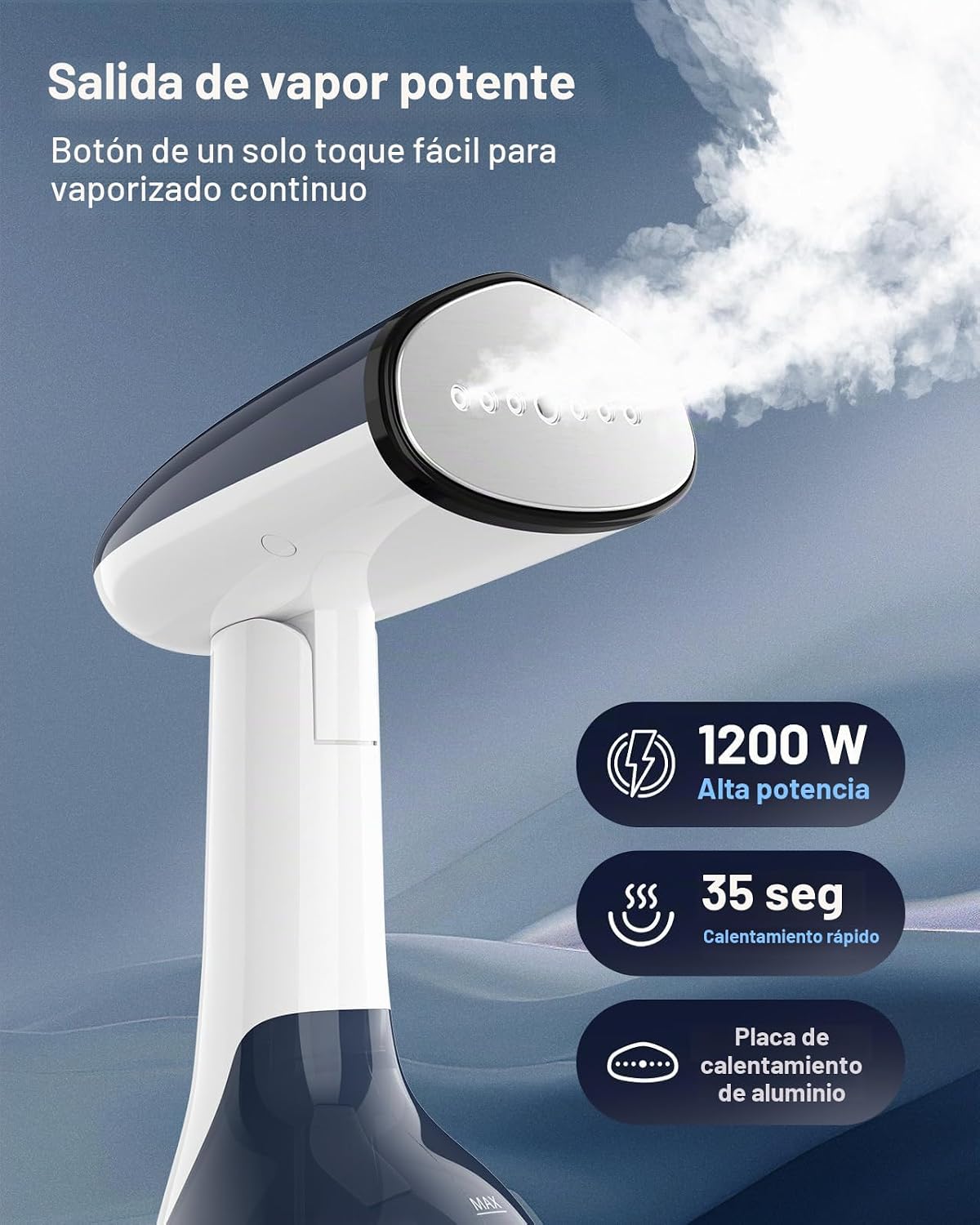 BEAUTURAL Vaporizador para ropa, removedor de arrugas portátil de t...