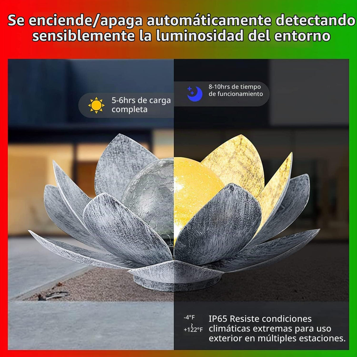 AIINY Luz solar de jardín al aire libre (paquete de 2), decoración...