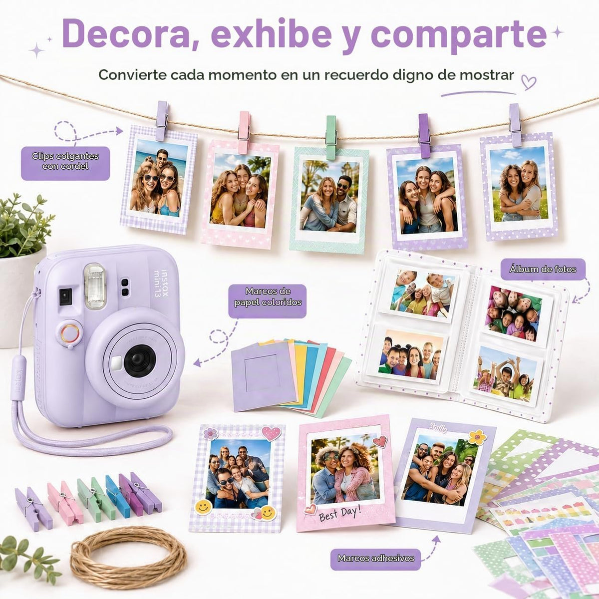 Paquete de cámara de película instantánea FUJIFILM instax Mini 13 (...