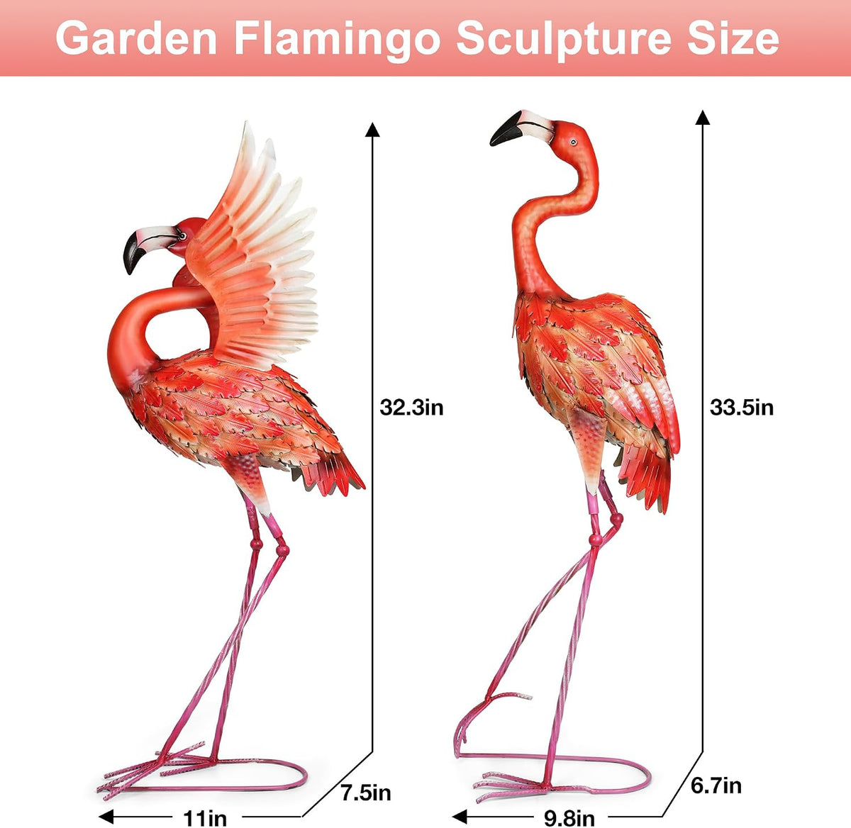 Ruifabo Juego de 2 esculturas de jardín | Arte de jardín de estatua...