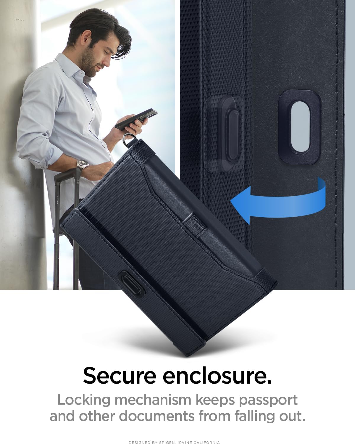 Spigen Life para pasaporte Funda para tarjeta con tecnología de blo...