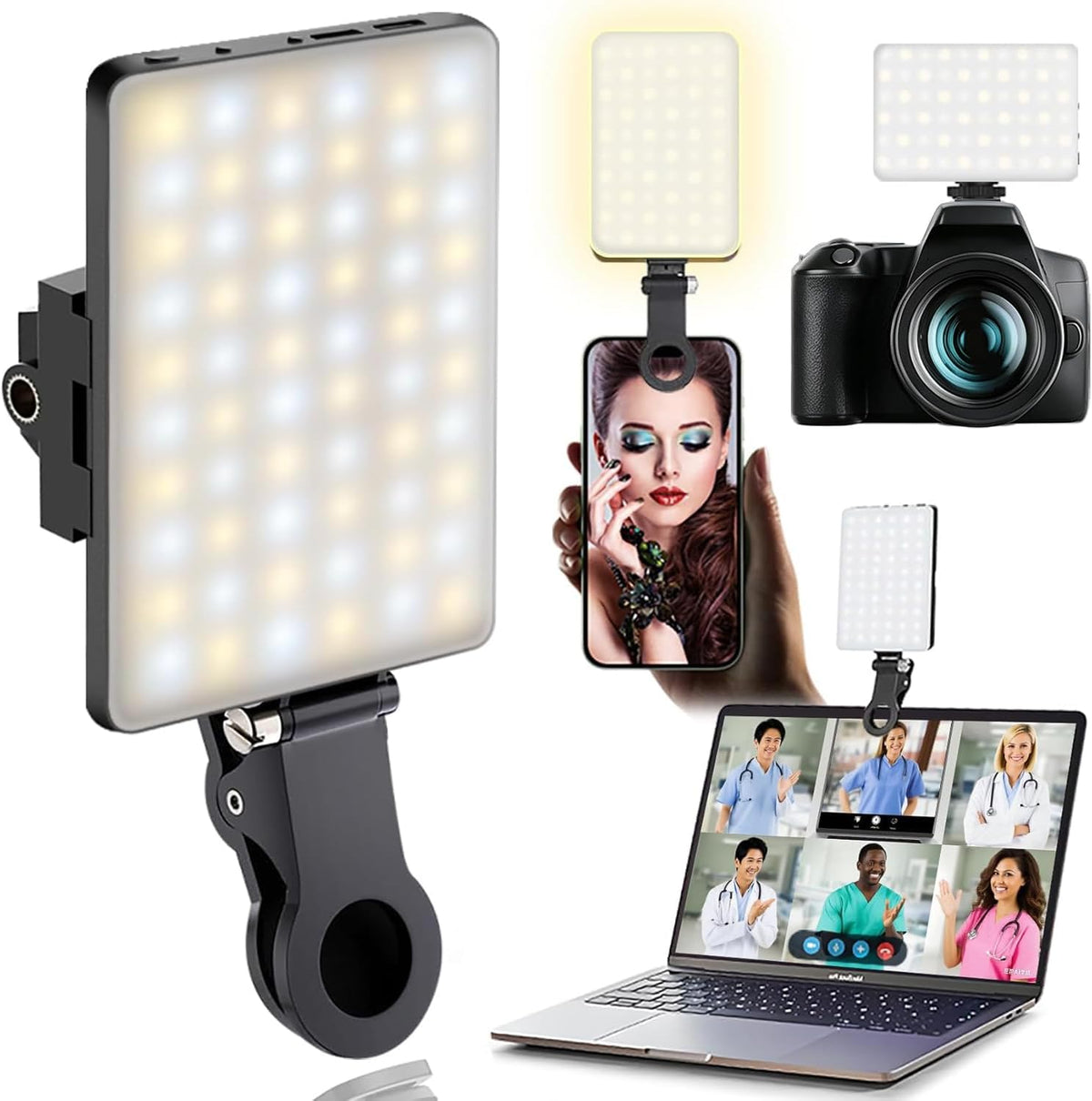 Luz de selfie portátil de 60 LED ORSOIRGIFON, iluminación para vide...