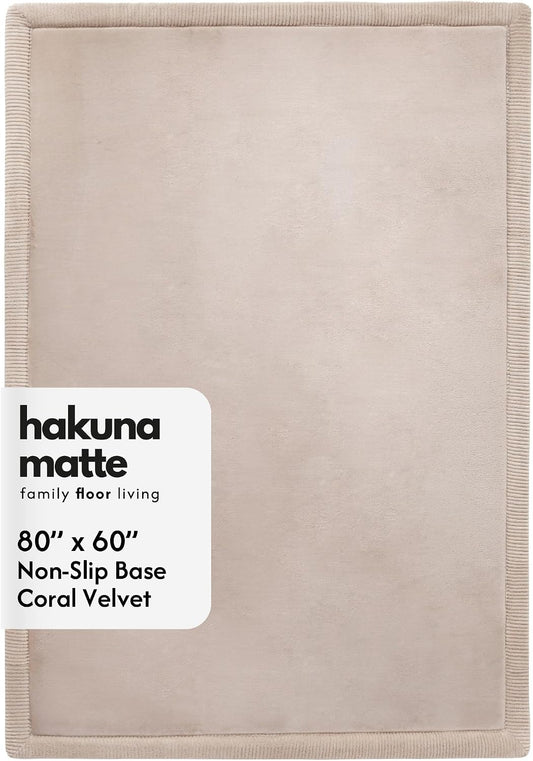 Hakuna Matte - Alfombra de juego prémium para bebé de terciopelo co...