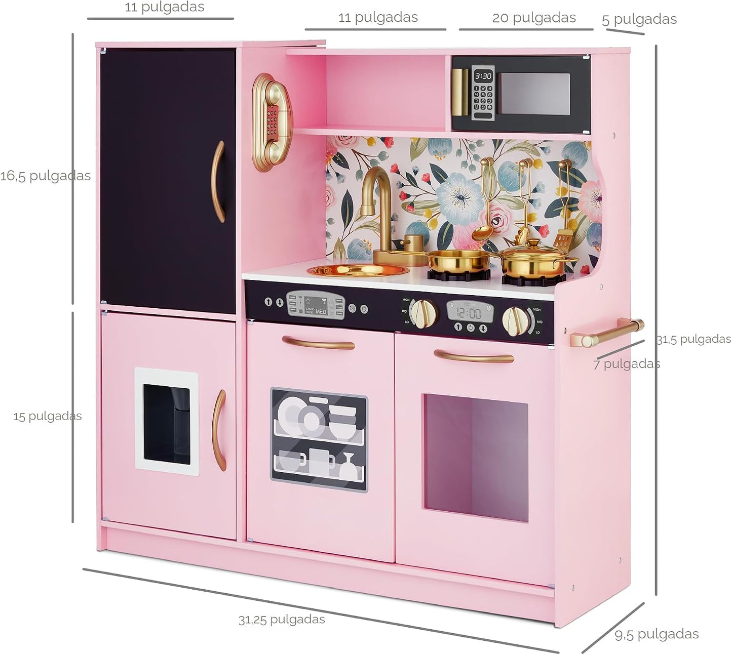 Best Choice Products - Juego de cocina de madera para niños, juego...