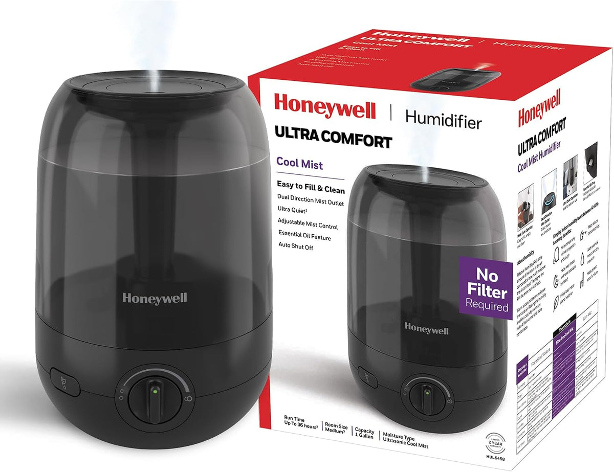 Honeywell Ultra Comfort Humidificador de niebla fría, sin filtro, f...