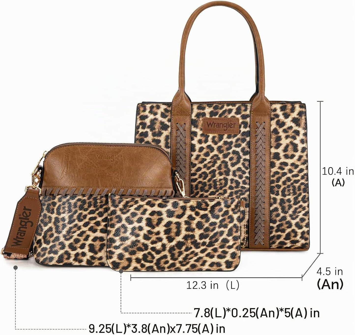 Wrangler Juego de 3 monederos para mujer, bolso cruzado y cartera c...