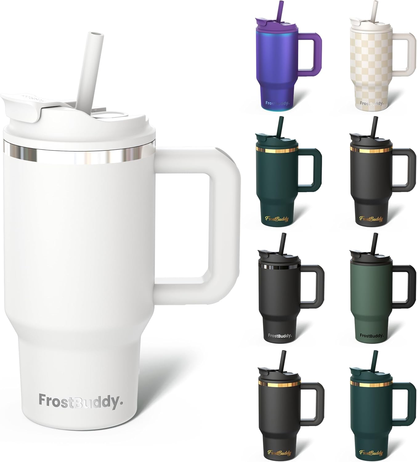 Frost Buddy Thicc Buddy - Vaso de acero inoxidable de 40 onzas con...