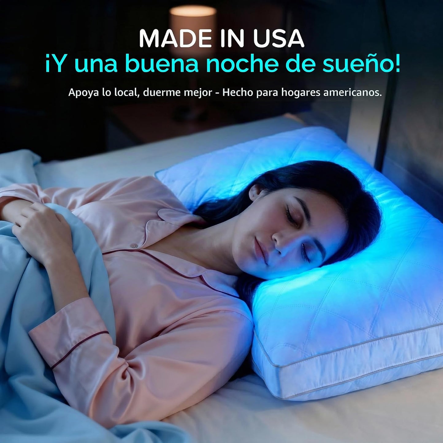 puredown® - Juego de 2 almohadas con plumón y plumas de ganso con r...
