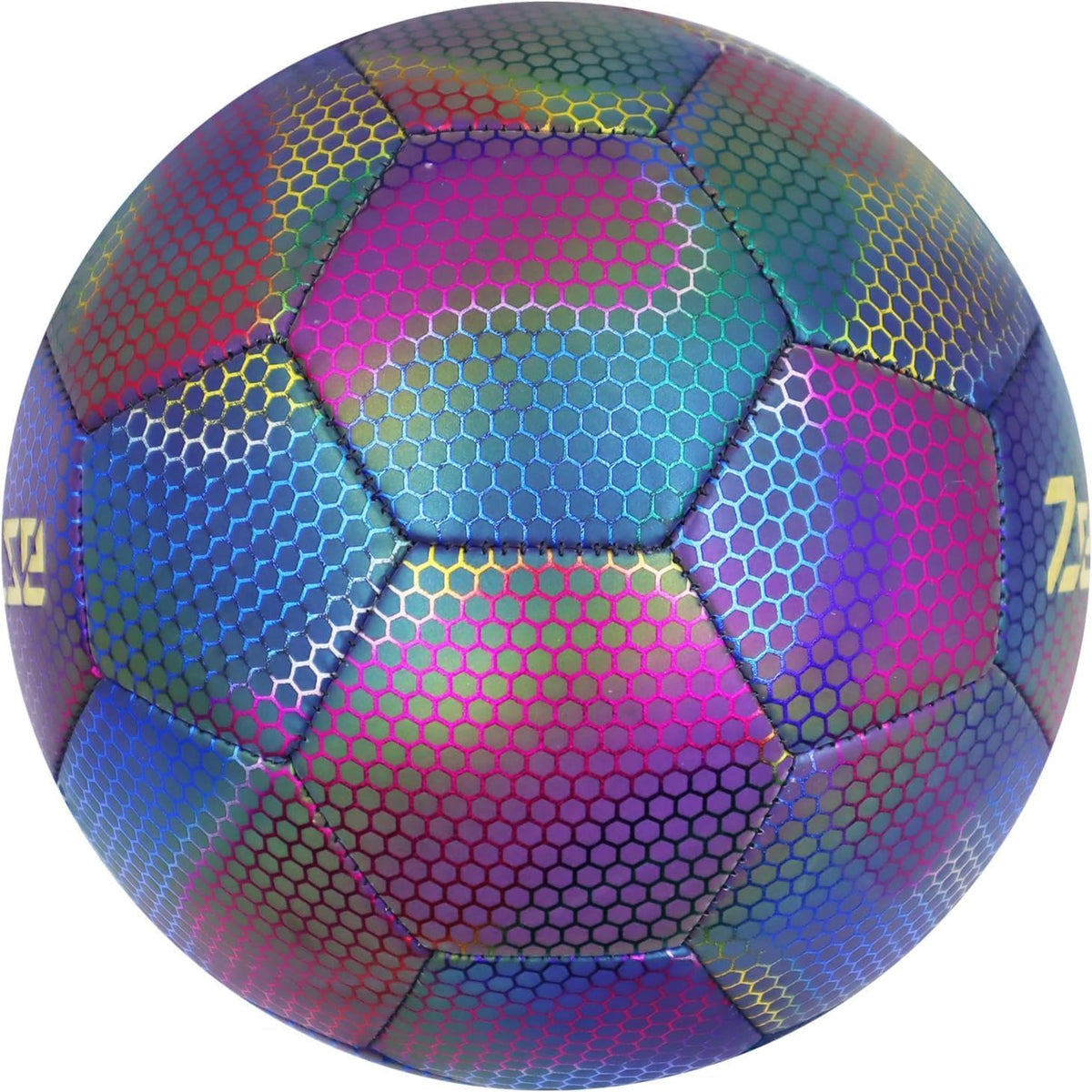 ZestPulse Balón de fútbol holográfico reflectante tamaño 3, 4 y 5 p...