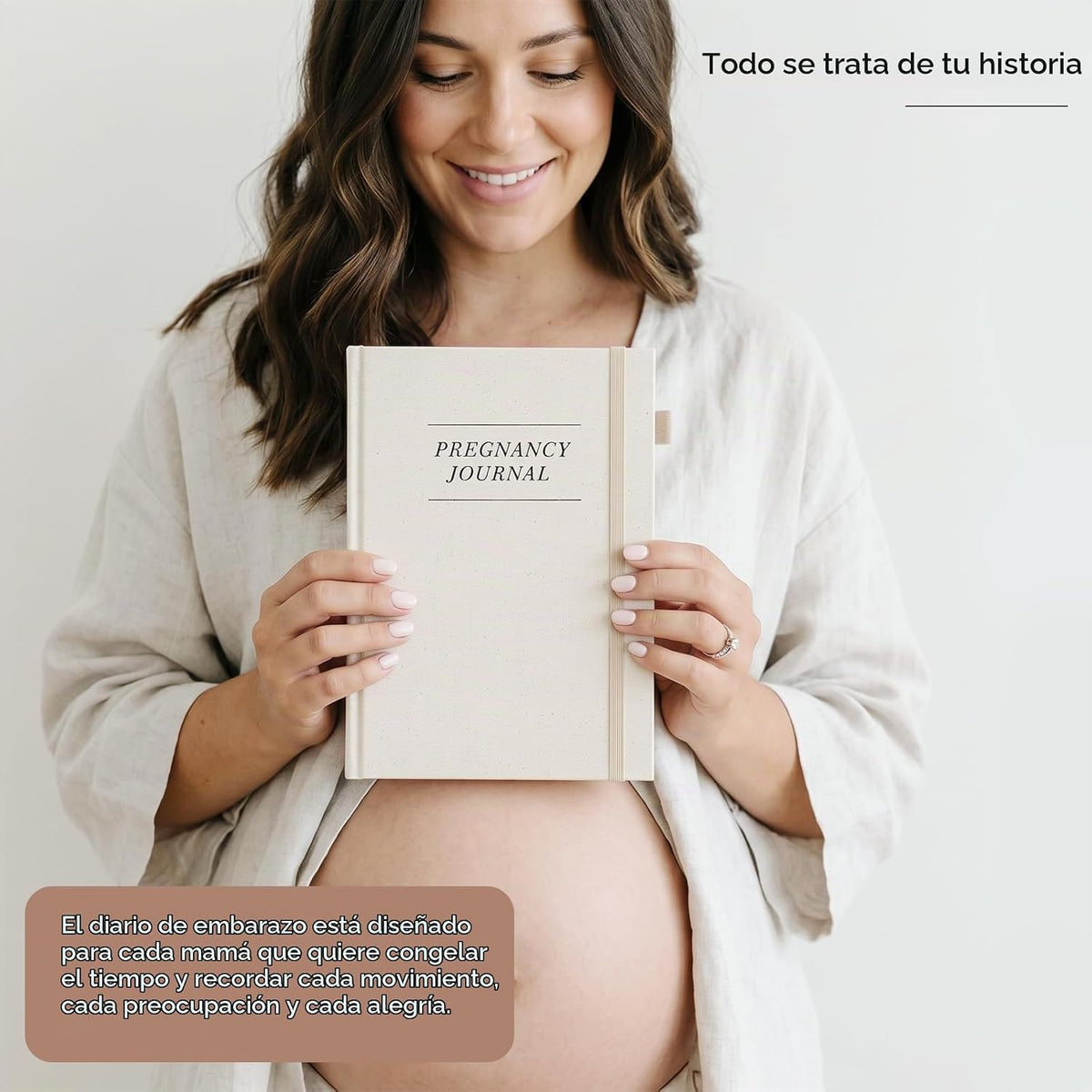 JUBTIC Diario de embarazo, recuerdo de libro para bebés, tapa dura...