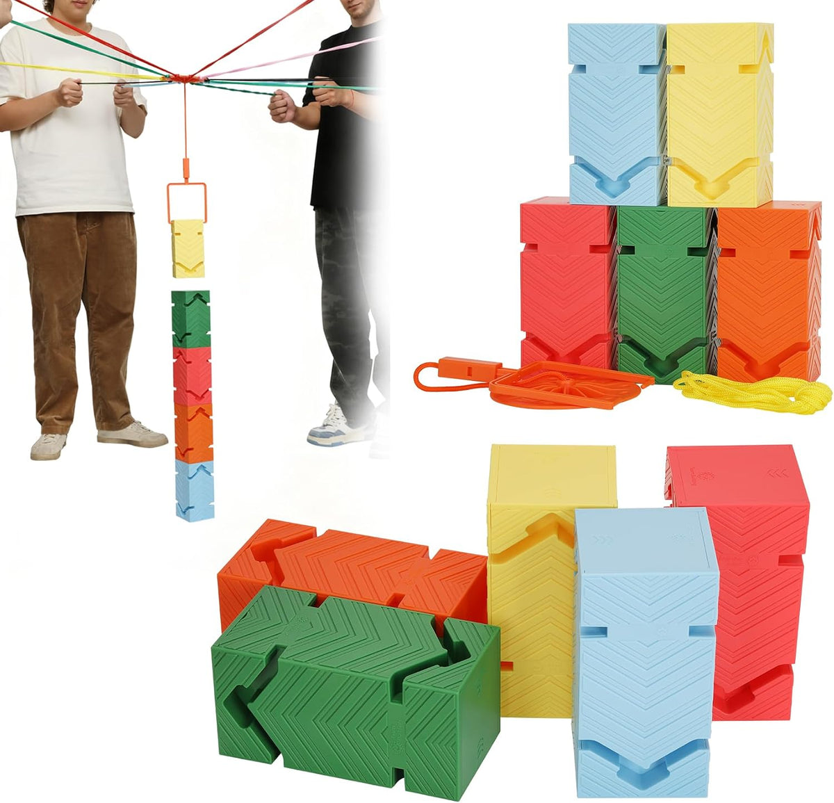 Juego de 5 bloques de construcción de trabajo en equipo, juegos de...