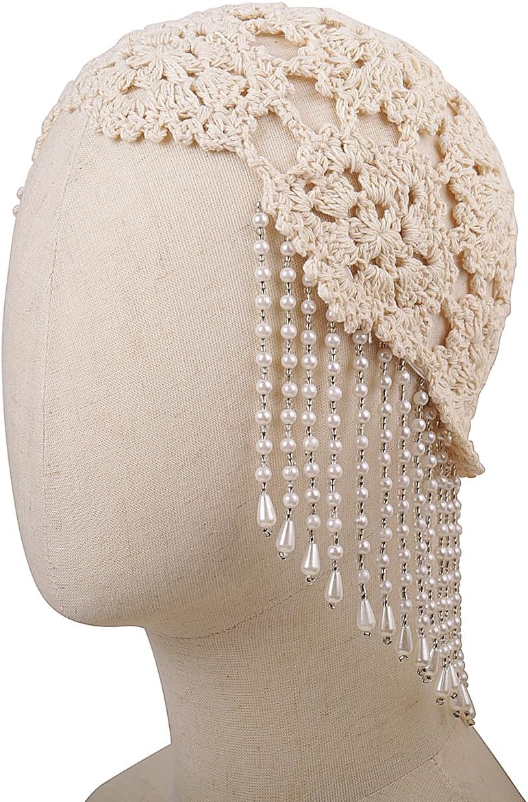 LisLic Gorro holgado de ganchillo para mujer, bonito gorro de punto...