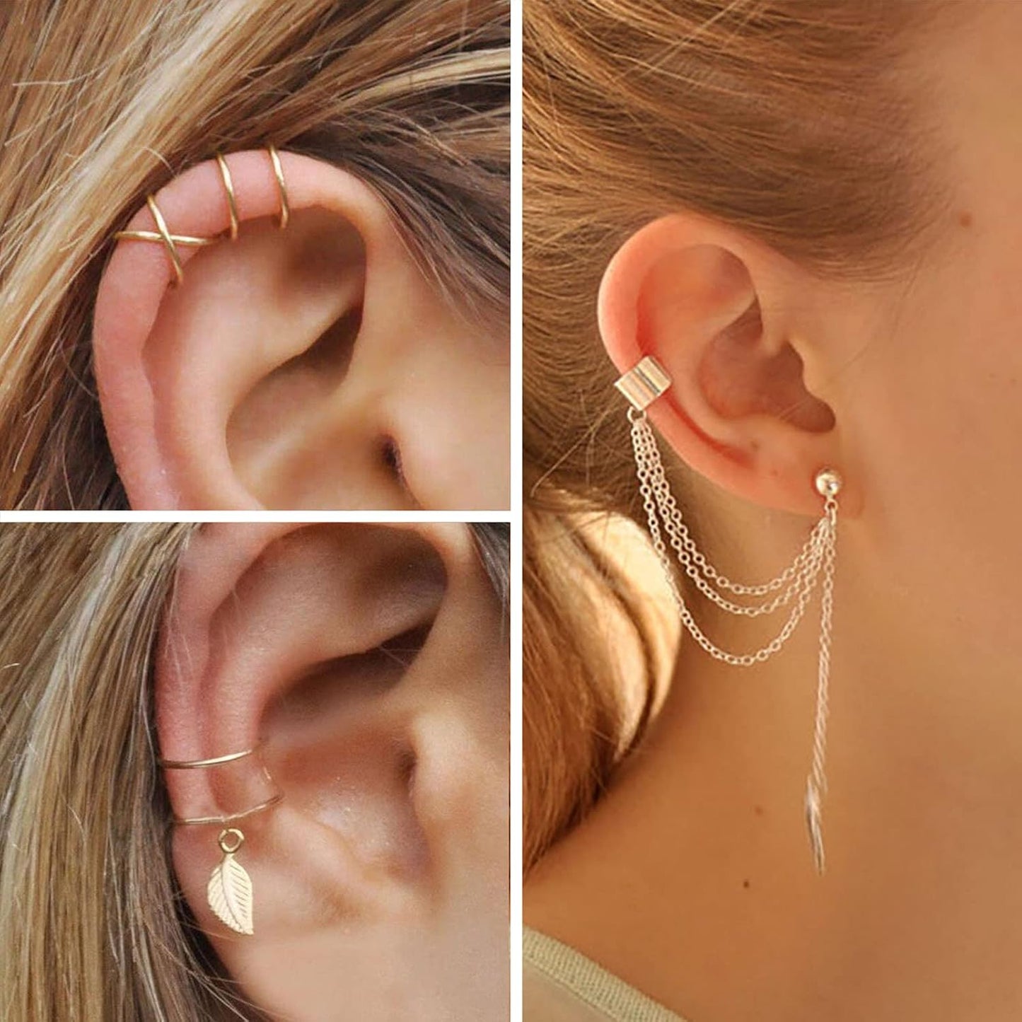 IFKM Juego de joyas chapadas en oro para mujer, collares de múltipl...