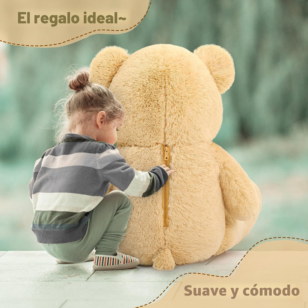 MaoGoLan Oso de peluche gigante de 4 pies, adorable y tierno animal...