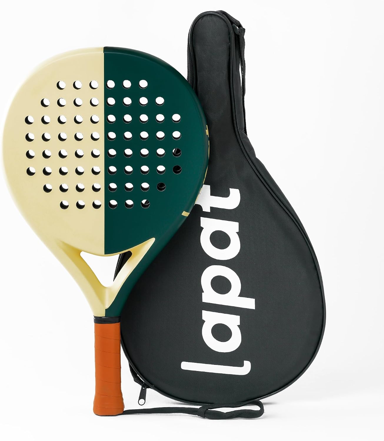LAPAT Raqueta de pádel con bolsa de cubierta, superficie de carbono...