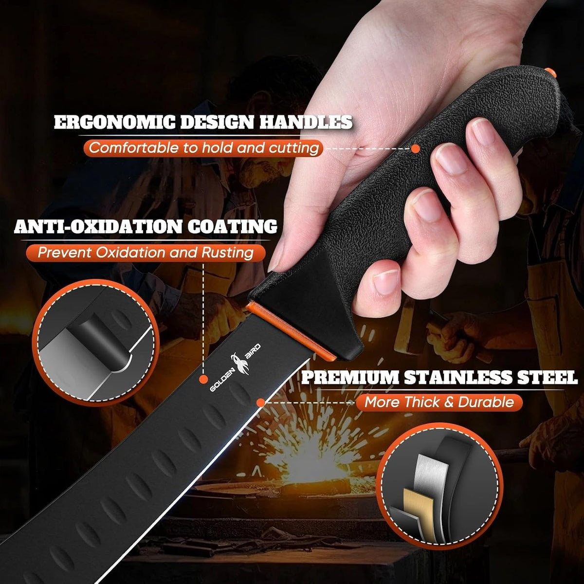Cuchillo de carnicero Golden Bird de 8 \u2033 para cortar carne | C...
