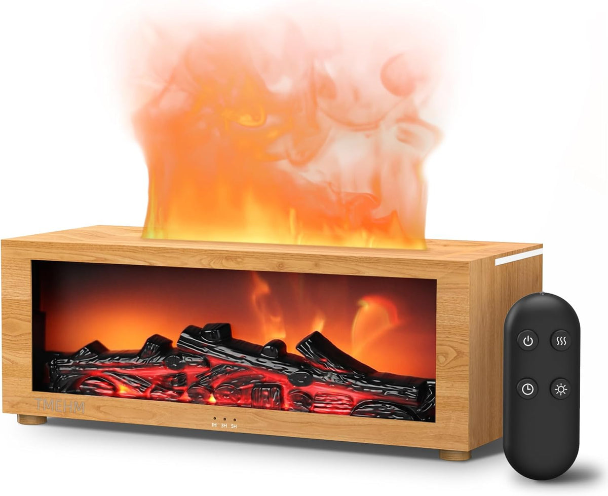 TMEHM Humidificador difusor de aire de llama para chimenea, difusor...