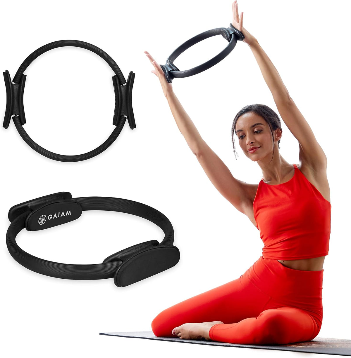 Gaiam Anillo de Pilates Fitness Circle, Tonificación de brazos, pie...