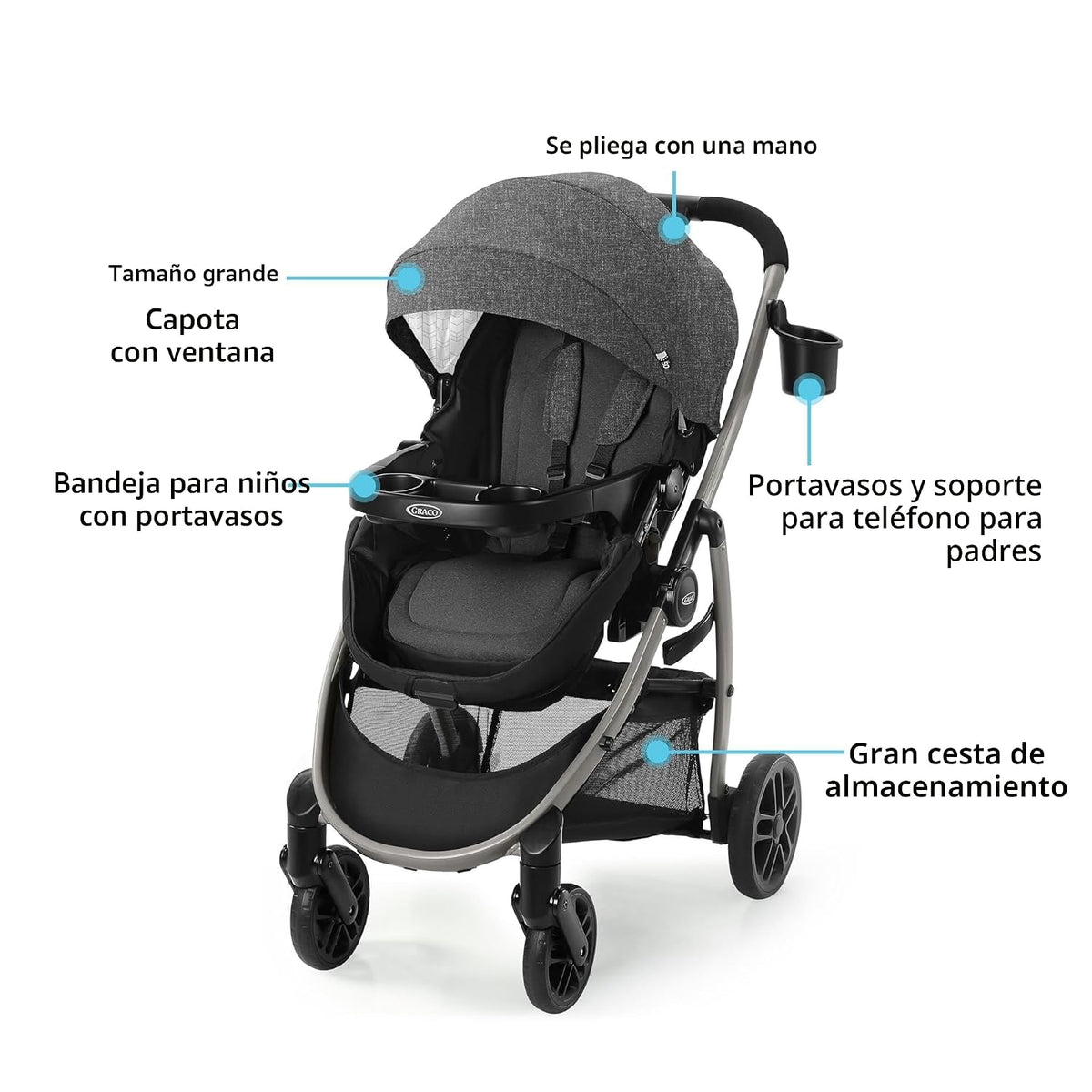 Graco Modes Pramette Cochecito de bebé convertible en moisés autént...