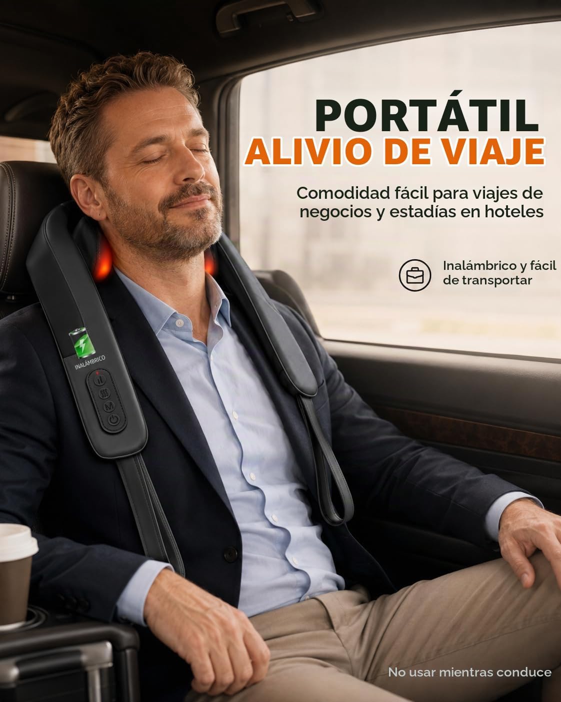 CooCoCo Masajeador de cuello inalámbrico con calor elegible por la...