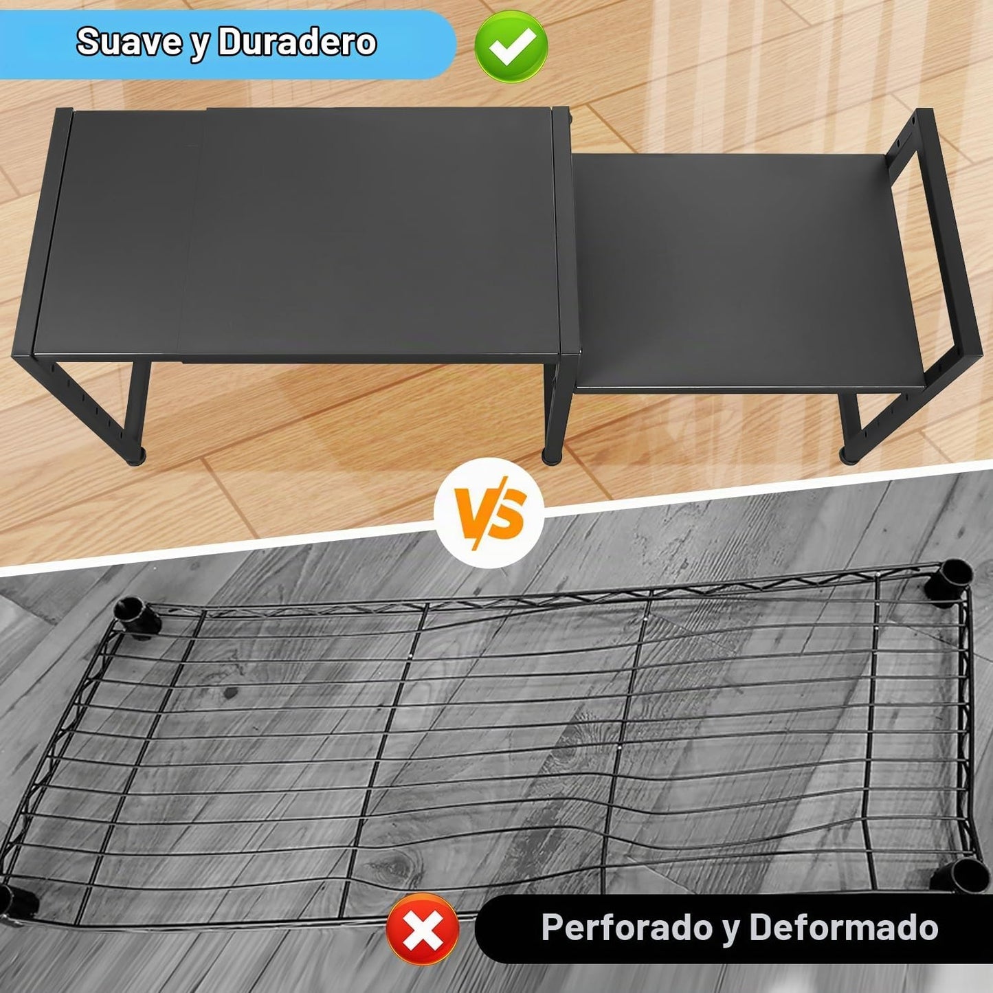 Estantes de almacenamiento de metal expandibles de 44.3 pulgadas, u...