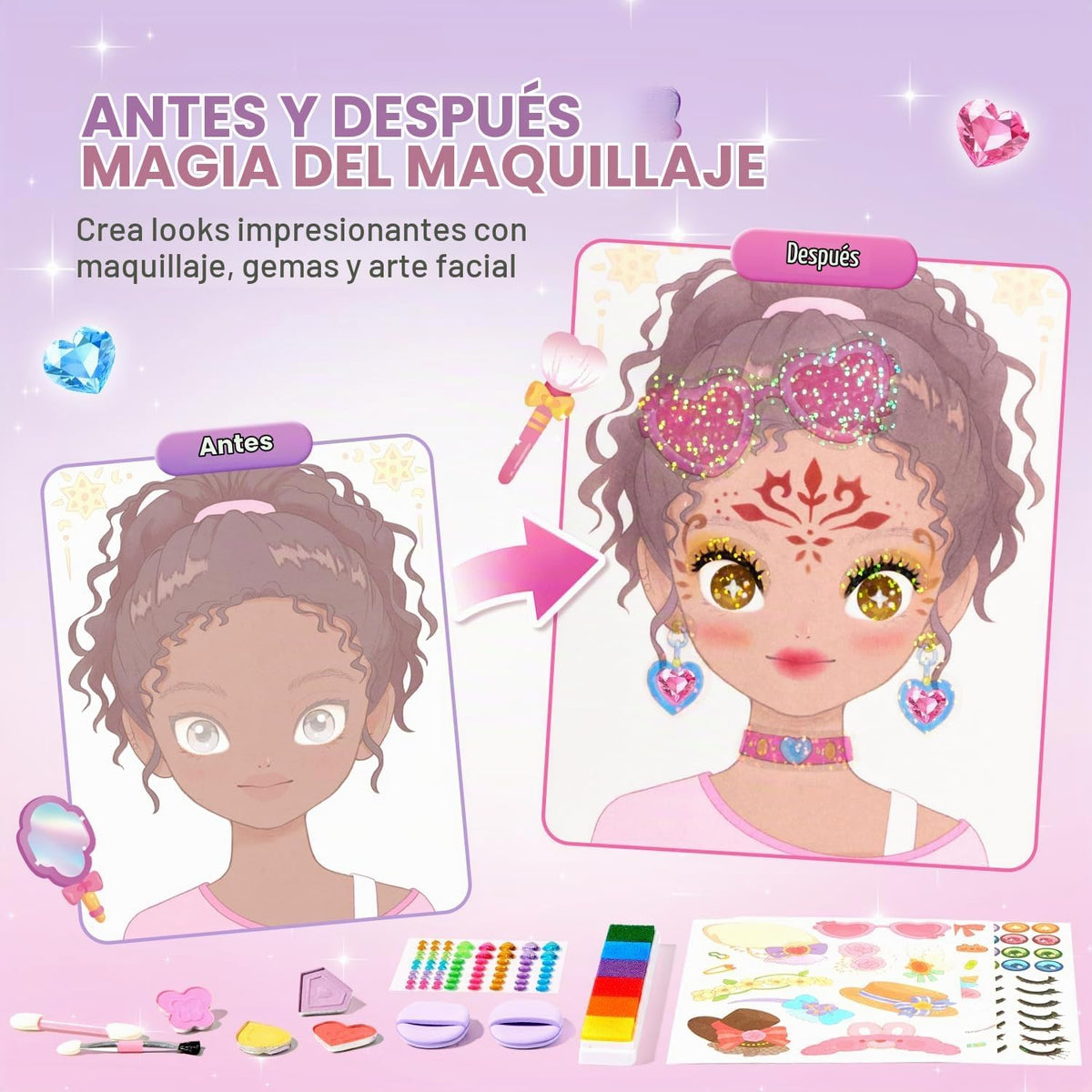 Jar Melo Libros de actividades de maquillaje para niñas de 4 a 8 añ...