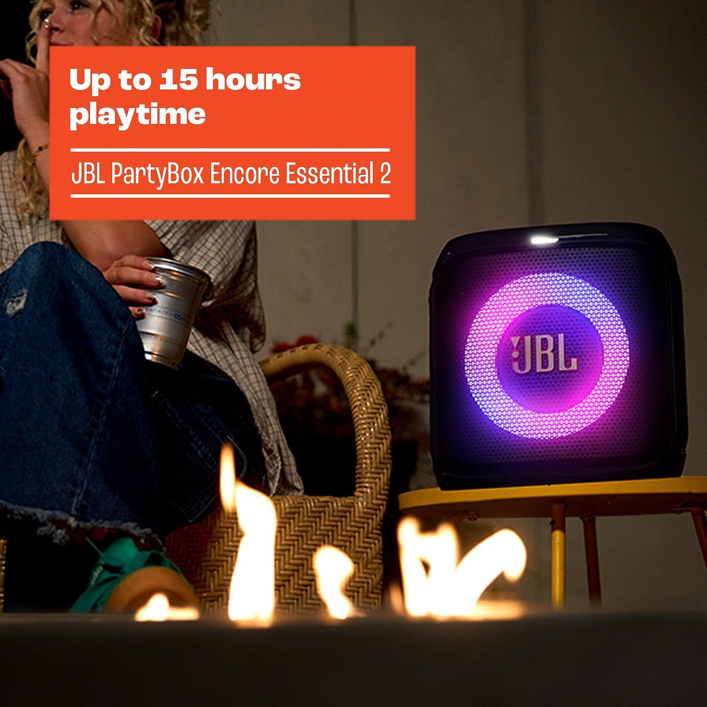JBL PartyBox Encore Essential 2 - Altavoz portátil de fiesta alimen...