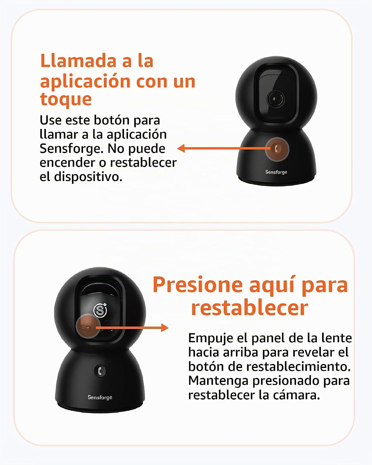 SensForge - Cámara de seguridad panorámica de 2.5K para interiores,...