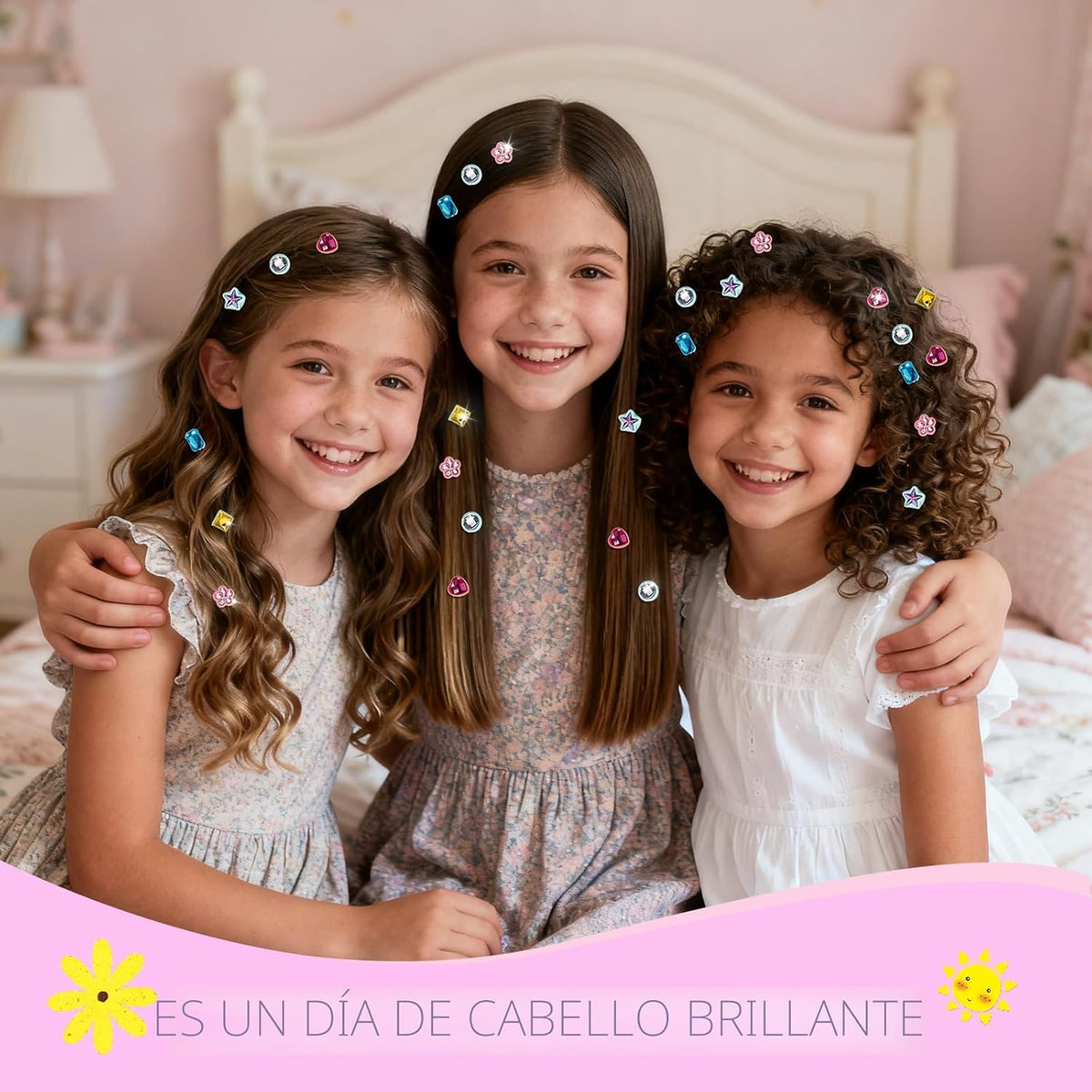 kidzkube Kit de Sellador de Gemas para Cabello, Joyas Brillantes pa...