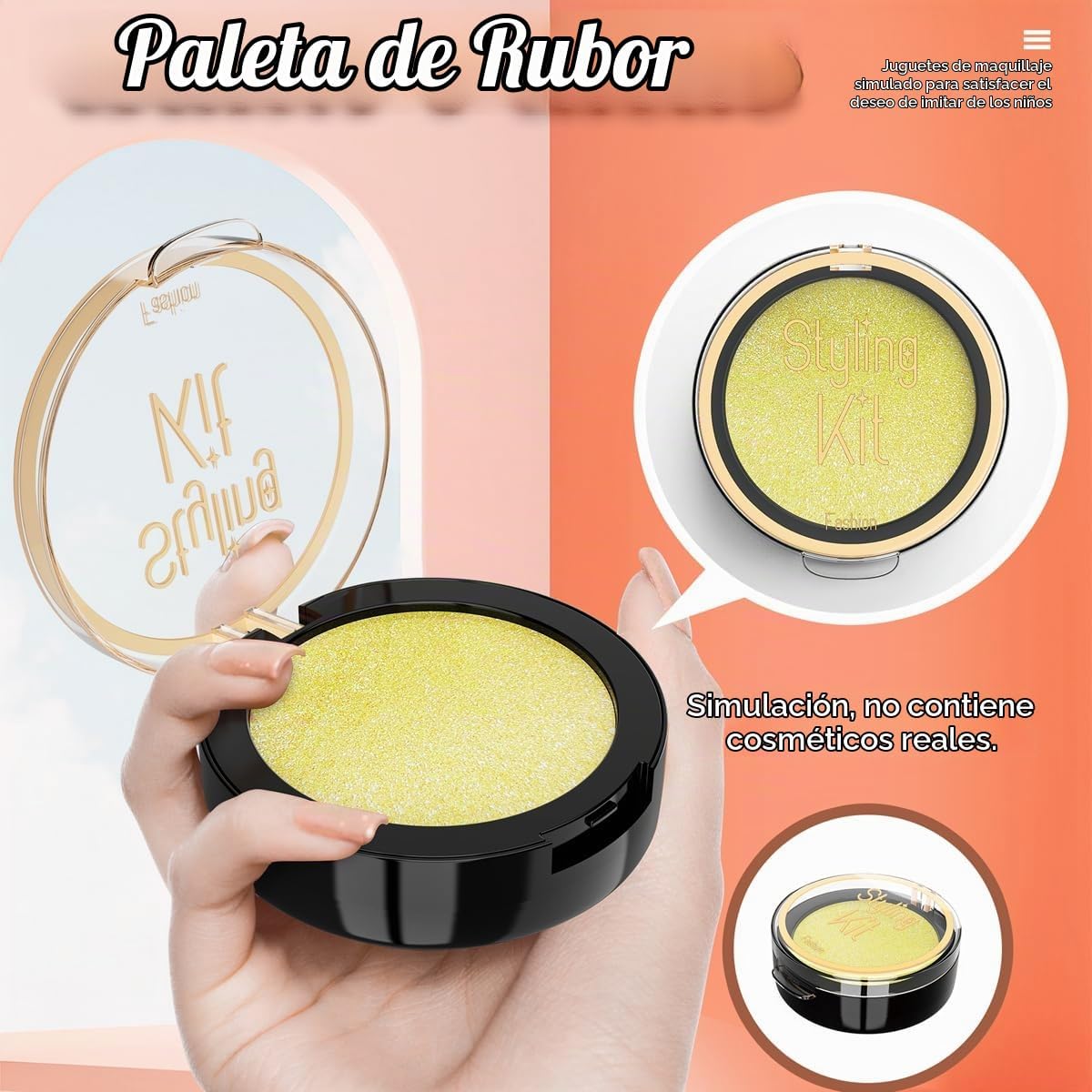 Kits de maquillaje falso para niñas, juguetes de maquillaje de simu...