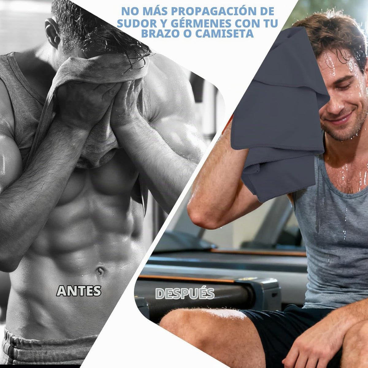 Vnoss Toallas de gimnasio de microfibra, de secado rápido, altament...