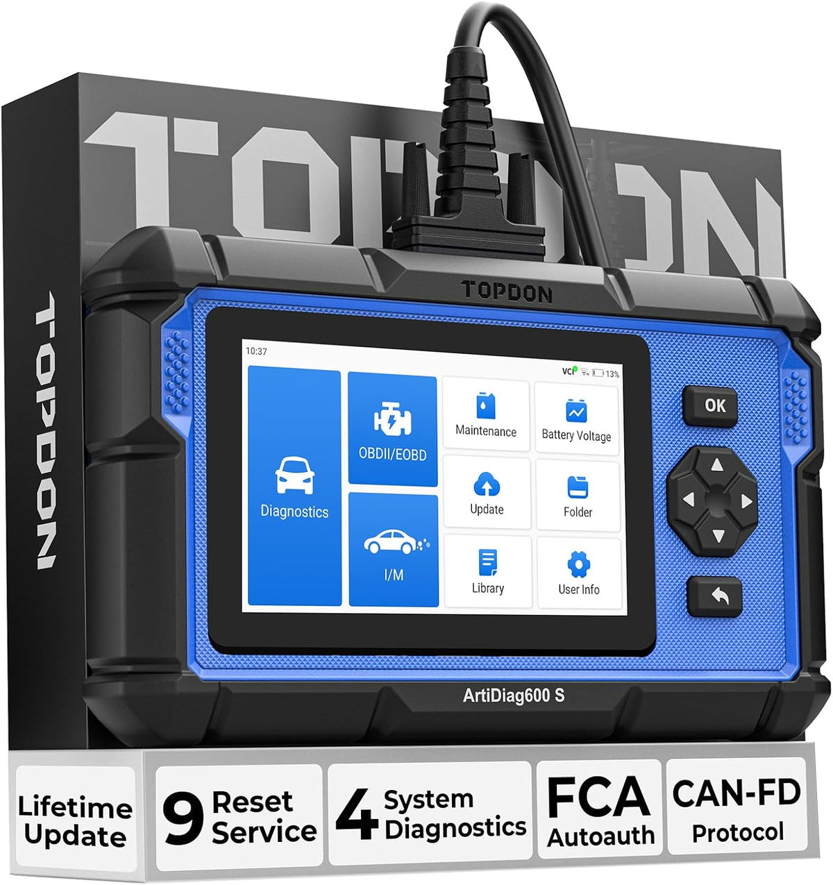 Escáner OBD2 TOPDON AD600S - Herramienta de escaneo, diagnóstico, p...