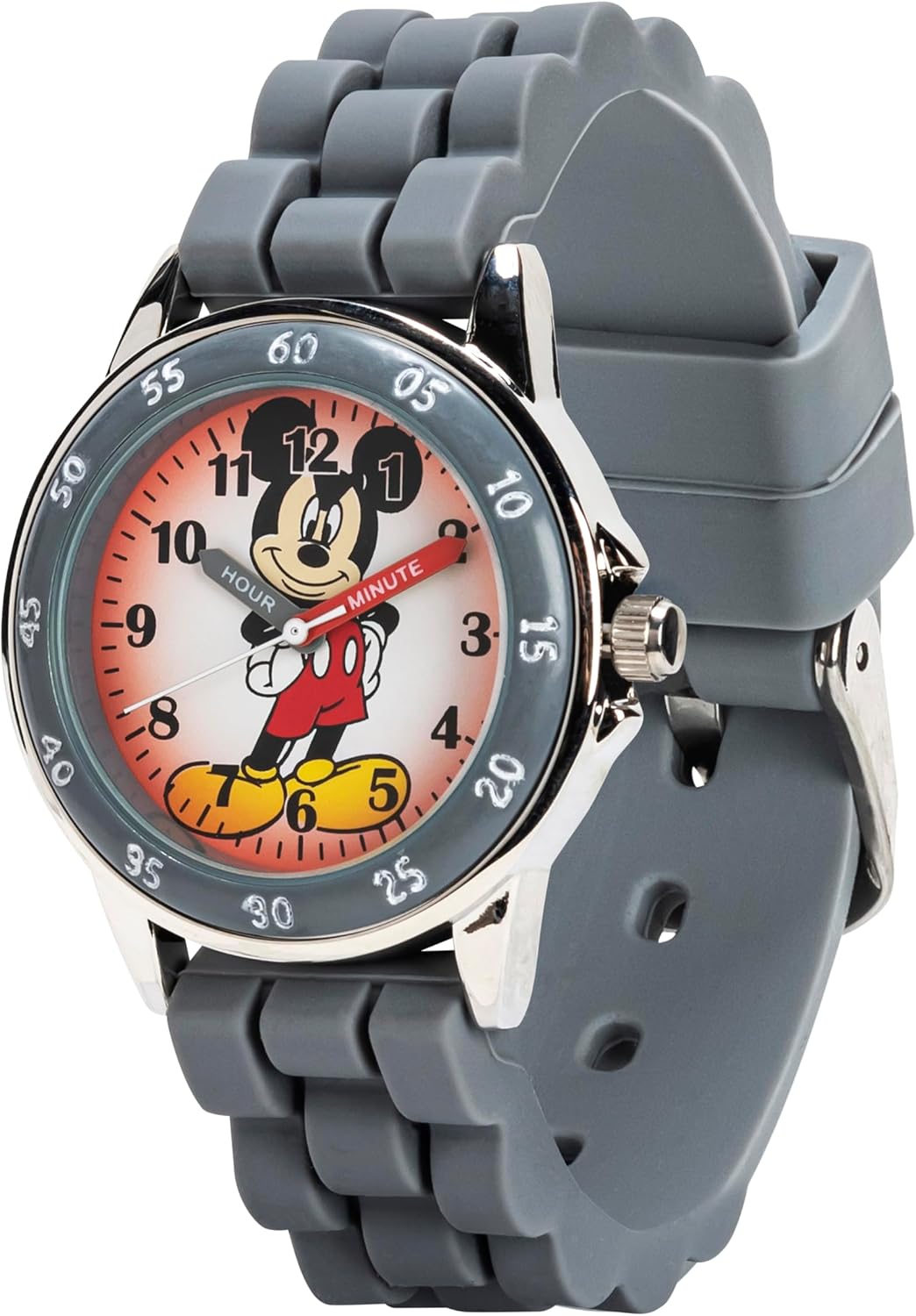 Reloj analógico para niños Mickey Mouse de Accutime, esfera de fáci...