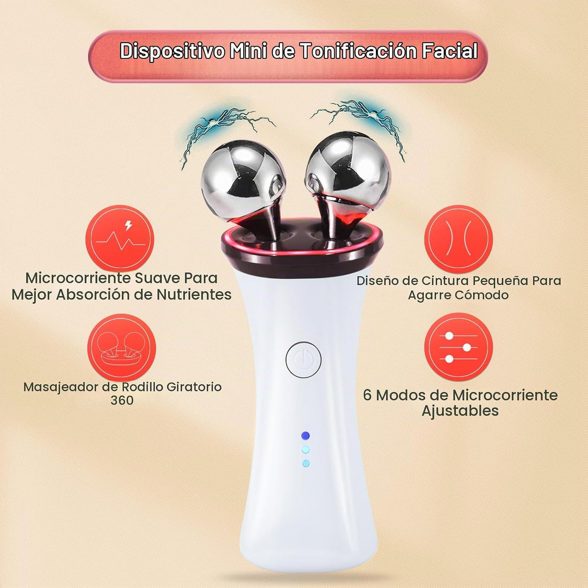 Dispositivo facial de microcorriente \u2013 Elevación facial eléctr...