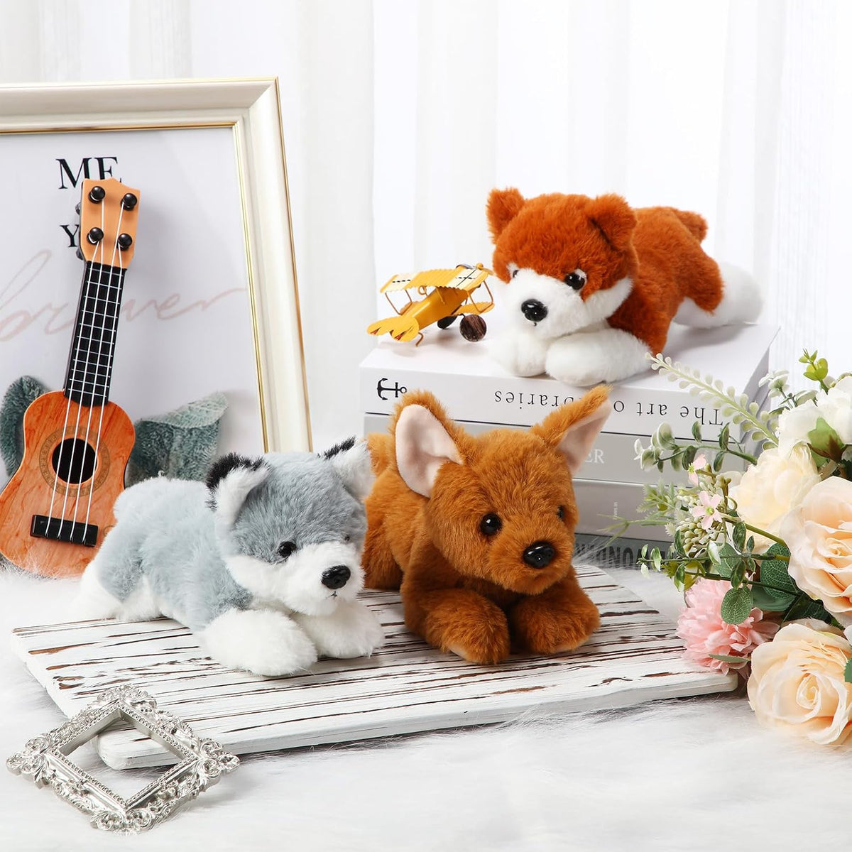 Skylety - 3 piezas de peluche para perro, pomerania, chihuahua, cor...