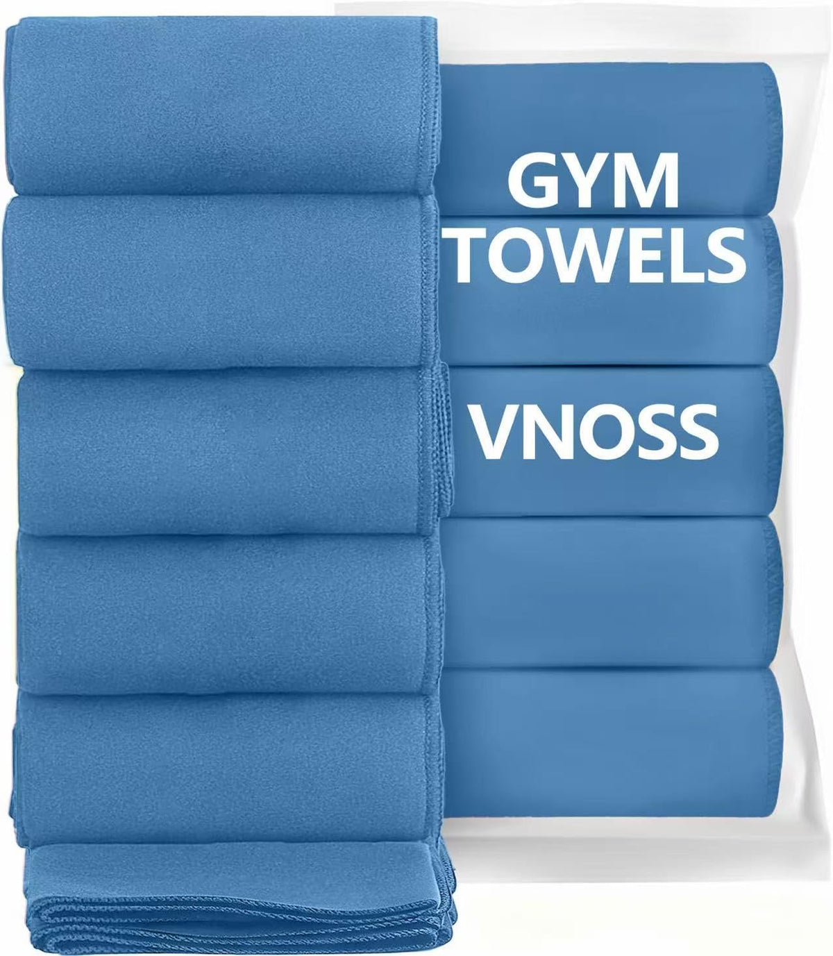 Vnoss Toallas de gimnasio de microfibra, de secado rápido, altament...