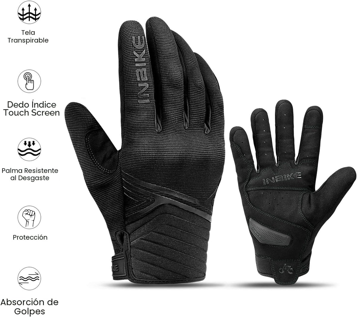 INBIKE - Guantes de motocicleta de malla transpirable con pantalla...