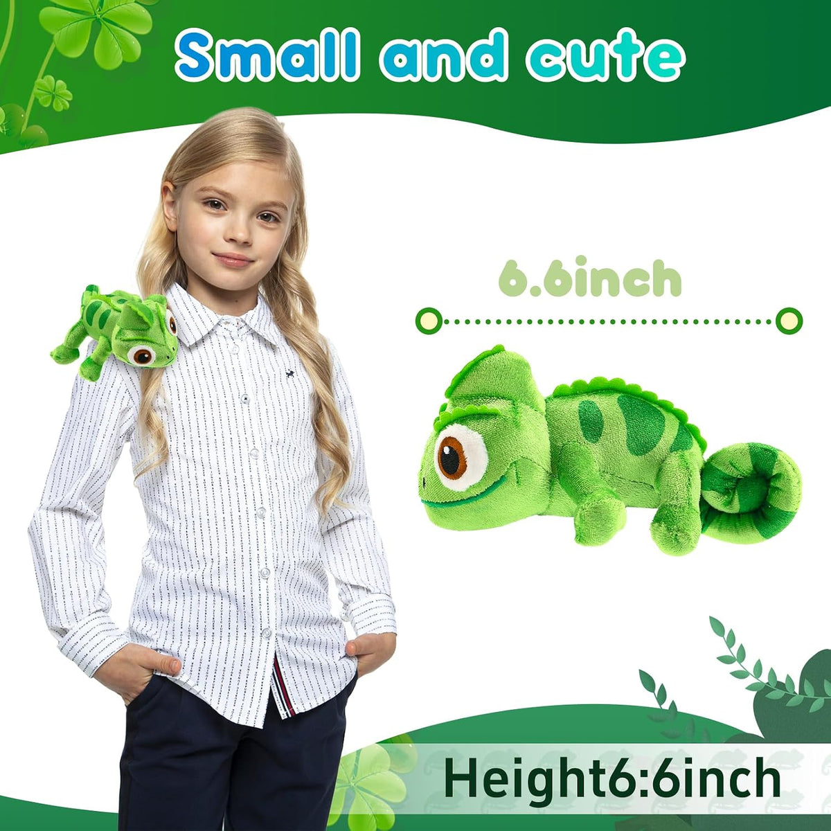 Muñecos de peluche de camaleón, para niñas y niños, de peluche de h...