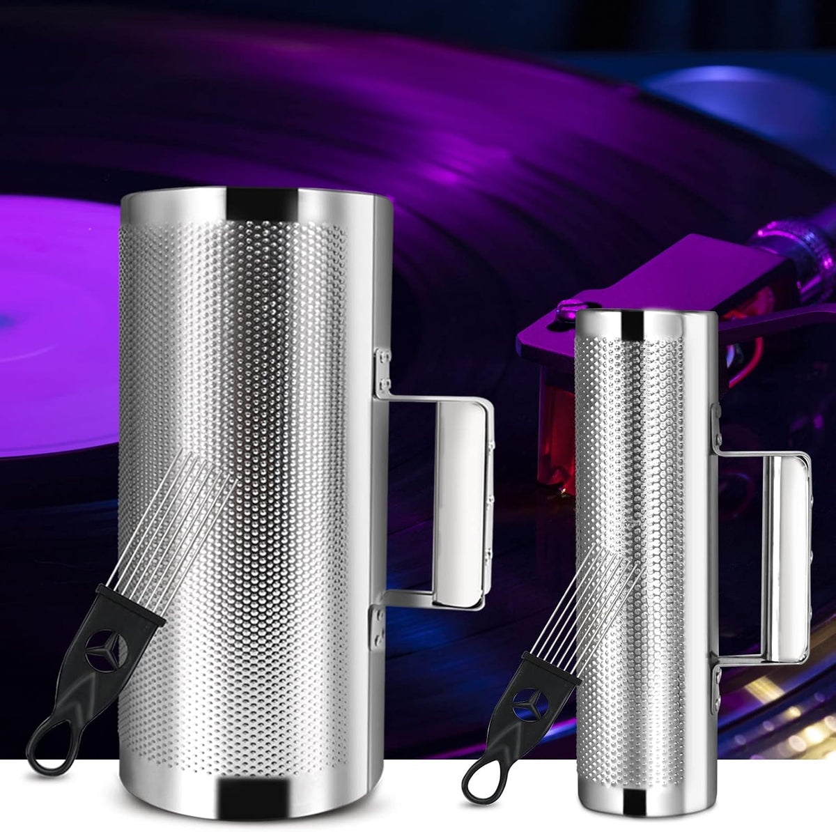 Soulmate Guiro Instrument Guiro Shaker de acero inoxidable 3 "1...