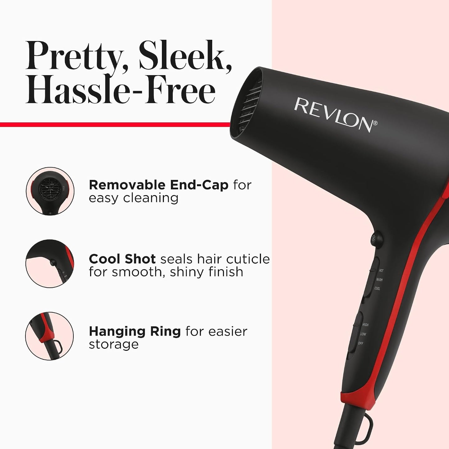 REVLON SmoothStay Secador de Pelo con Infusión de Aceite de Coco co...