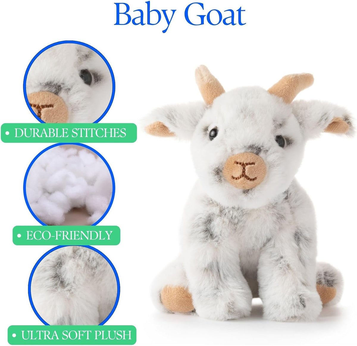 The Petting Zoo - Peluche de cabra de la granja de juguete, regalos...