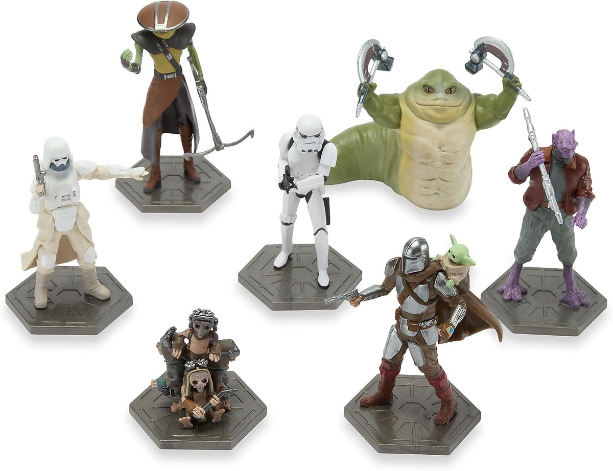 DISNEY STORE Juego oficial de figuras de Star Wars: The Mandalorian...