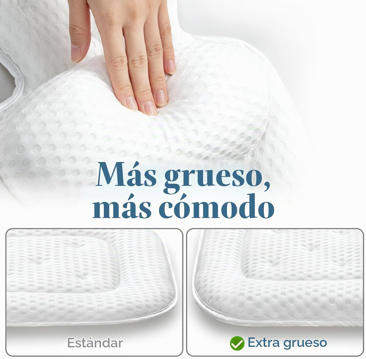 Almohadas de baño para tina, acogedor cojín de bañera para cabeza y...