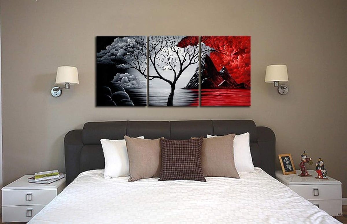 Wieco Art Extra Grande El Árbol de las Nubes Lienzo Giclée Moderno...