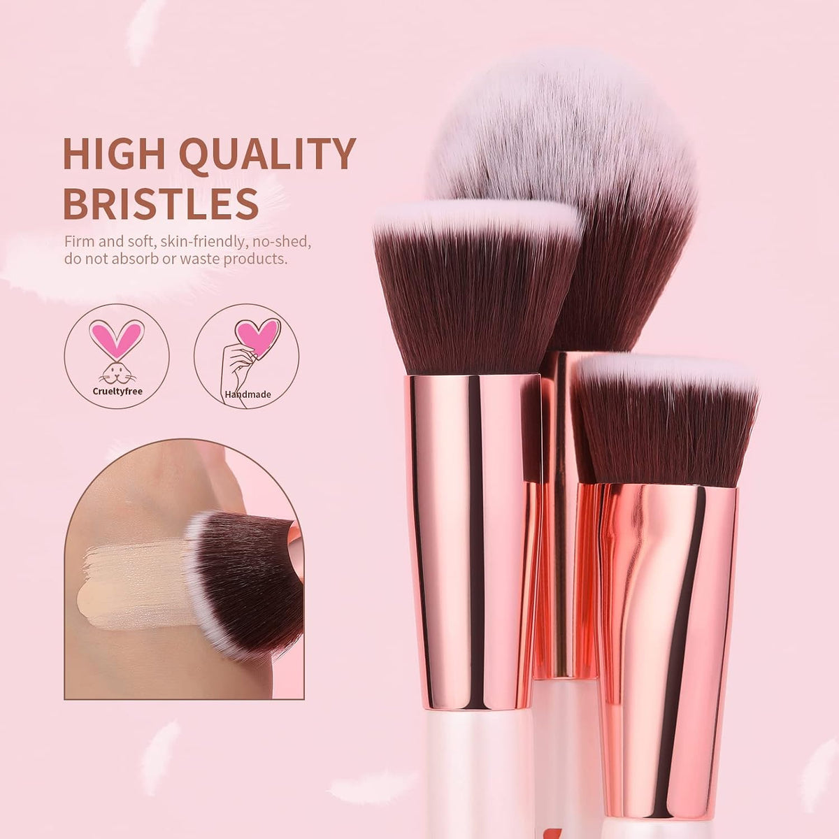 DUcare Juego de brochas de maquillaje profesionales, 27 piezas, bro...